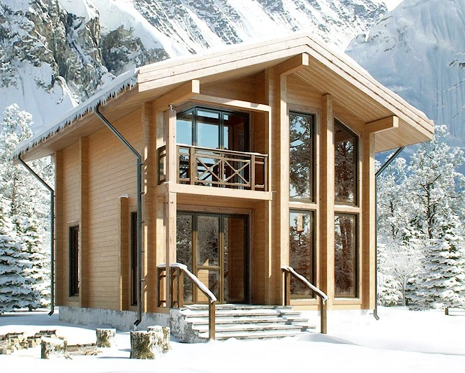84 M² Dağ Evi, 18 cm Ahşap