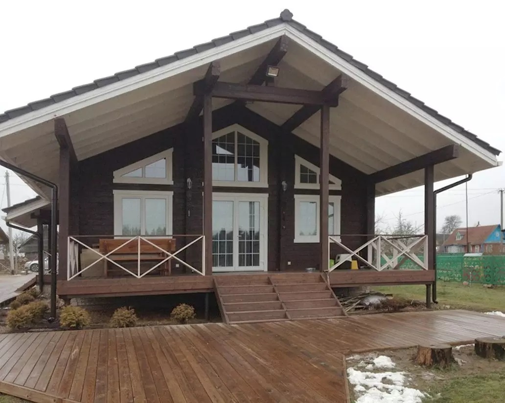 Çatı Katı İle Ahşap Dağ Evi 141 M² 11 Çatı Katı İle Ahşap Dağ Evi 141 M² 11